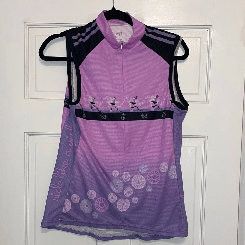Purple Sleeveless Cycling Jersey - Picture 1 of 11